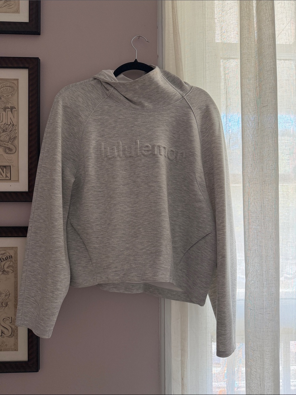 lululemon athletica Light Gray Cowl Neck Sweatshirt